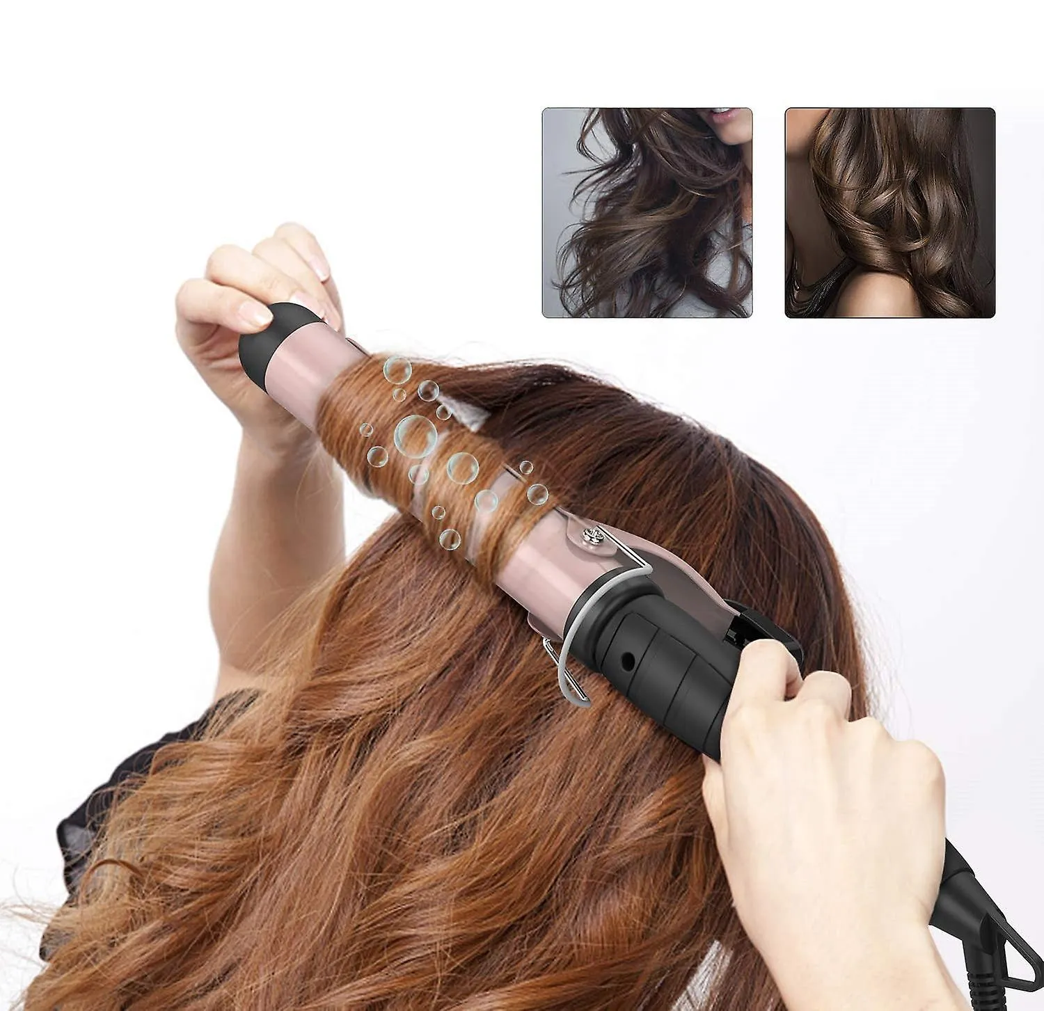 25mm Professional Hair Curlers, wave curling iron, electric curling iron,LCD Display Adjustable Temperature AZ13519