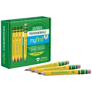 36Ct My First Short Pencils Yellow Ticonderoga