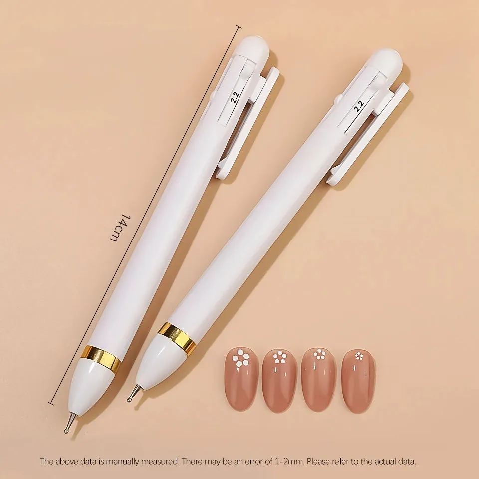 4-in-1 Nail Art Dotting Tools – Nail Drill Point Pen for Perfect Nail Designs