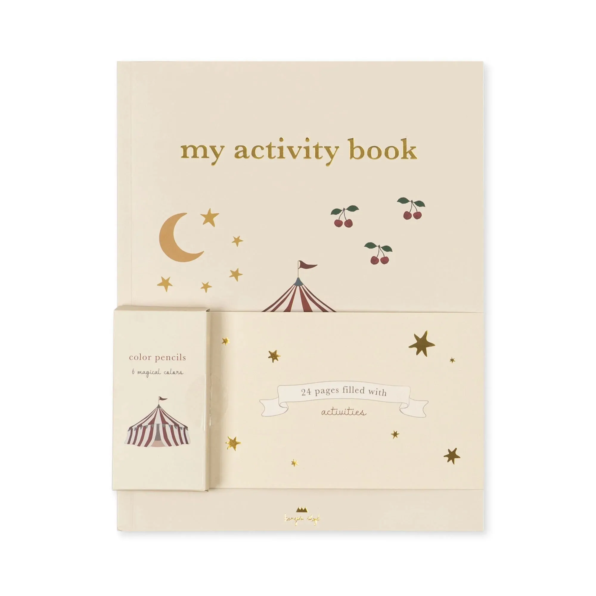 Activity Book with Color Pencils -Off White