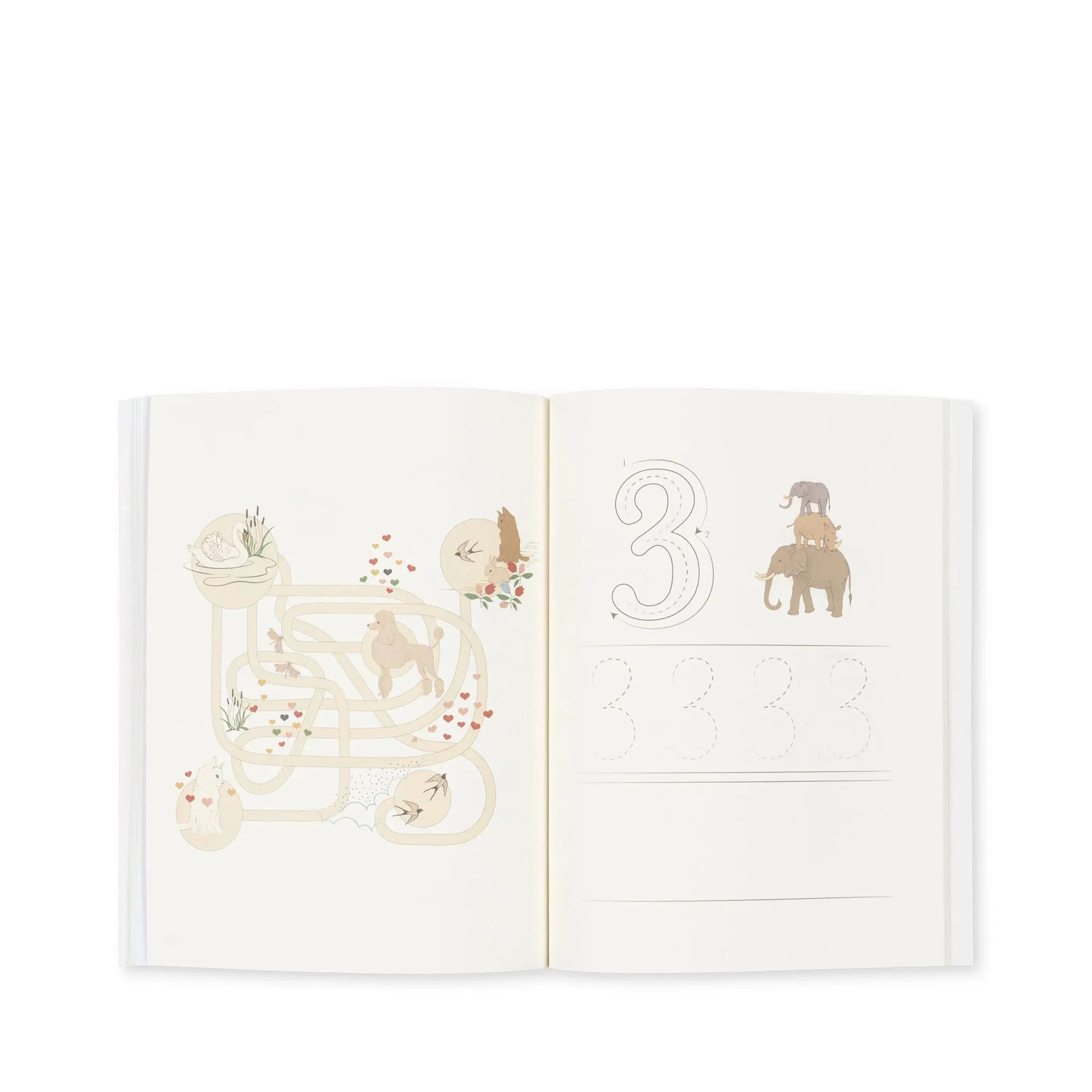 Activity Book with Color Pencils -Off White