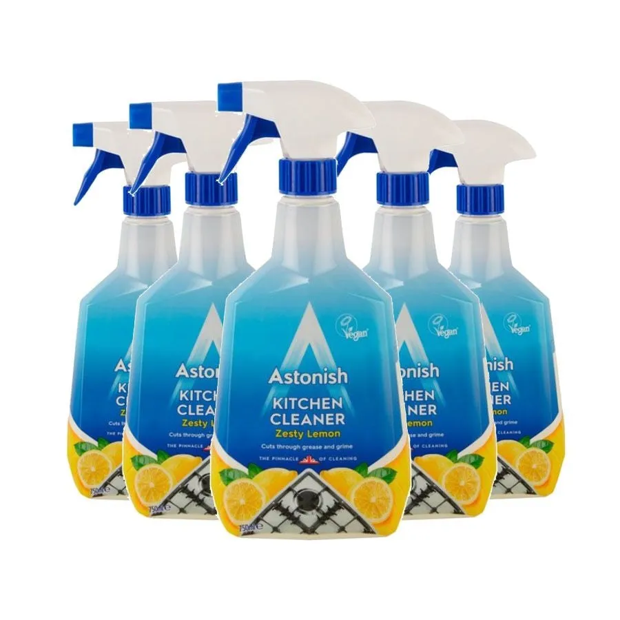 Astonish Kitchen Cleaner, Vegan And Cruelty Free And Blended With Natural Oils, 750ml, Zesty Lemon