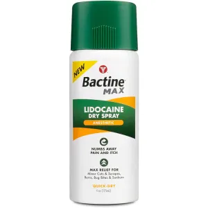 Bactine MAX Dry Spray for Pain Relief   Itch Relief with 4% Lidocaine