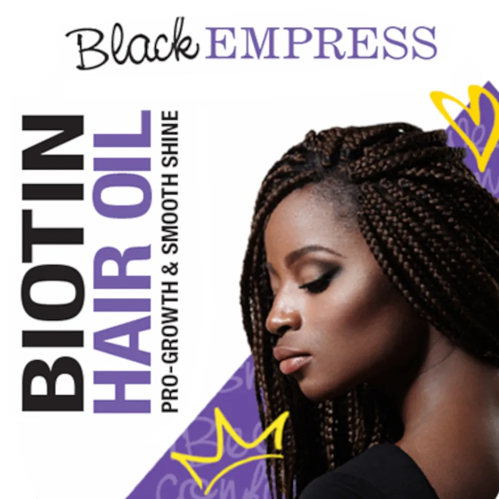 Black Empress Biotin Hair Oil 2.5 oz. - Smooth & Shine Pro-Growth Hair Oil