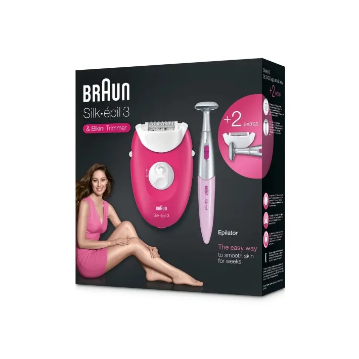 Braun Silk-epil Epilator & Bikini Trimmer, 110-220V, Dual Voltage