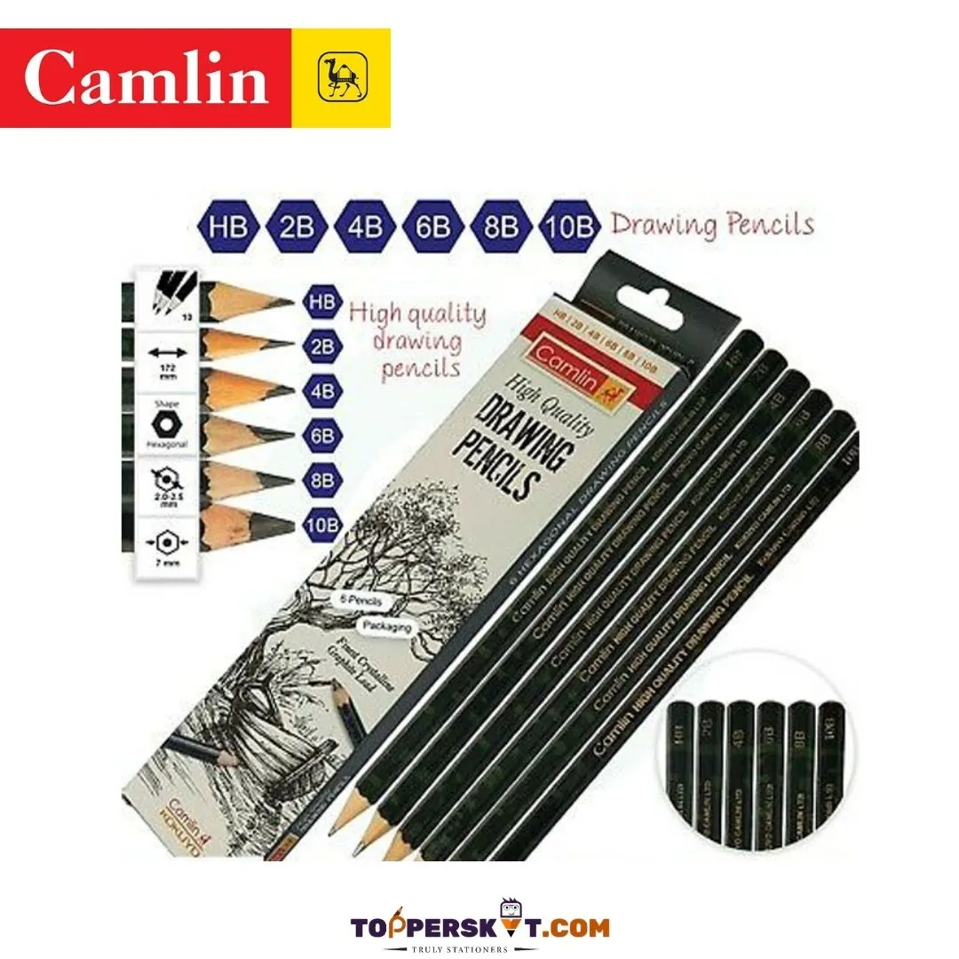 Camlin High Quality Assorted Drawing Pencils ( Pack Of 6 )