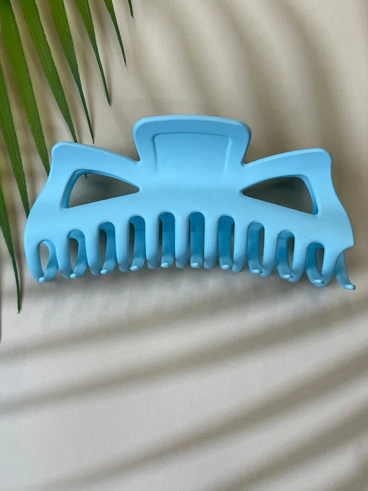 Claw Clip - Jumbo - Cut Out Bow - Pastel - Blue