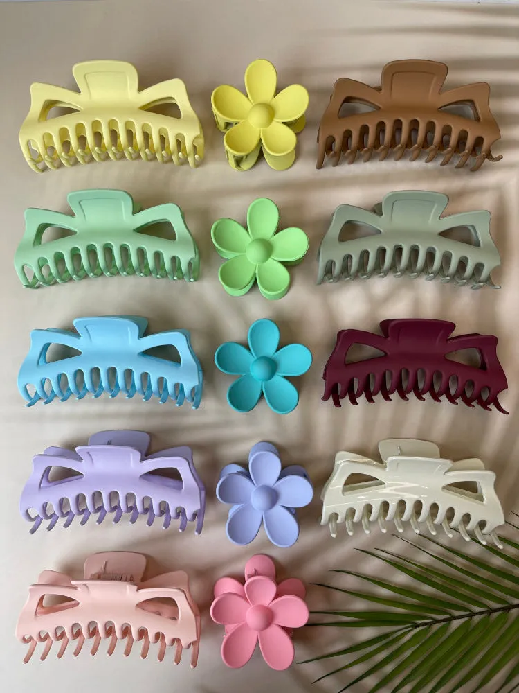 Claw Clip - Jumbo - Cut Out Bow - Pastel - Purple