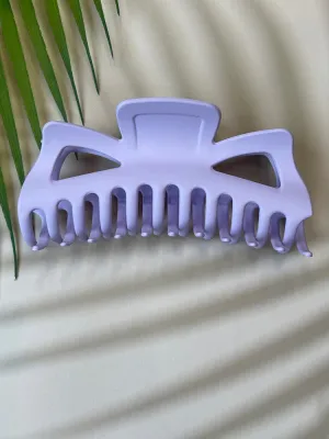 Claw Clip - Jumbo - Cut Out Bow - Pastel - Purple
