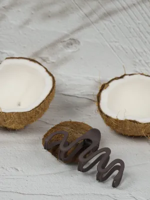 Claw Clip - Squiggles - Chocolate