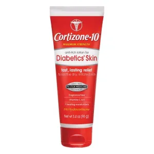 Cortizone 10 Maximum Strength Anti Itch Lotion for Diabetics' Skin, 3.4 Oz
