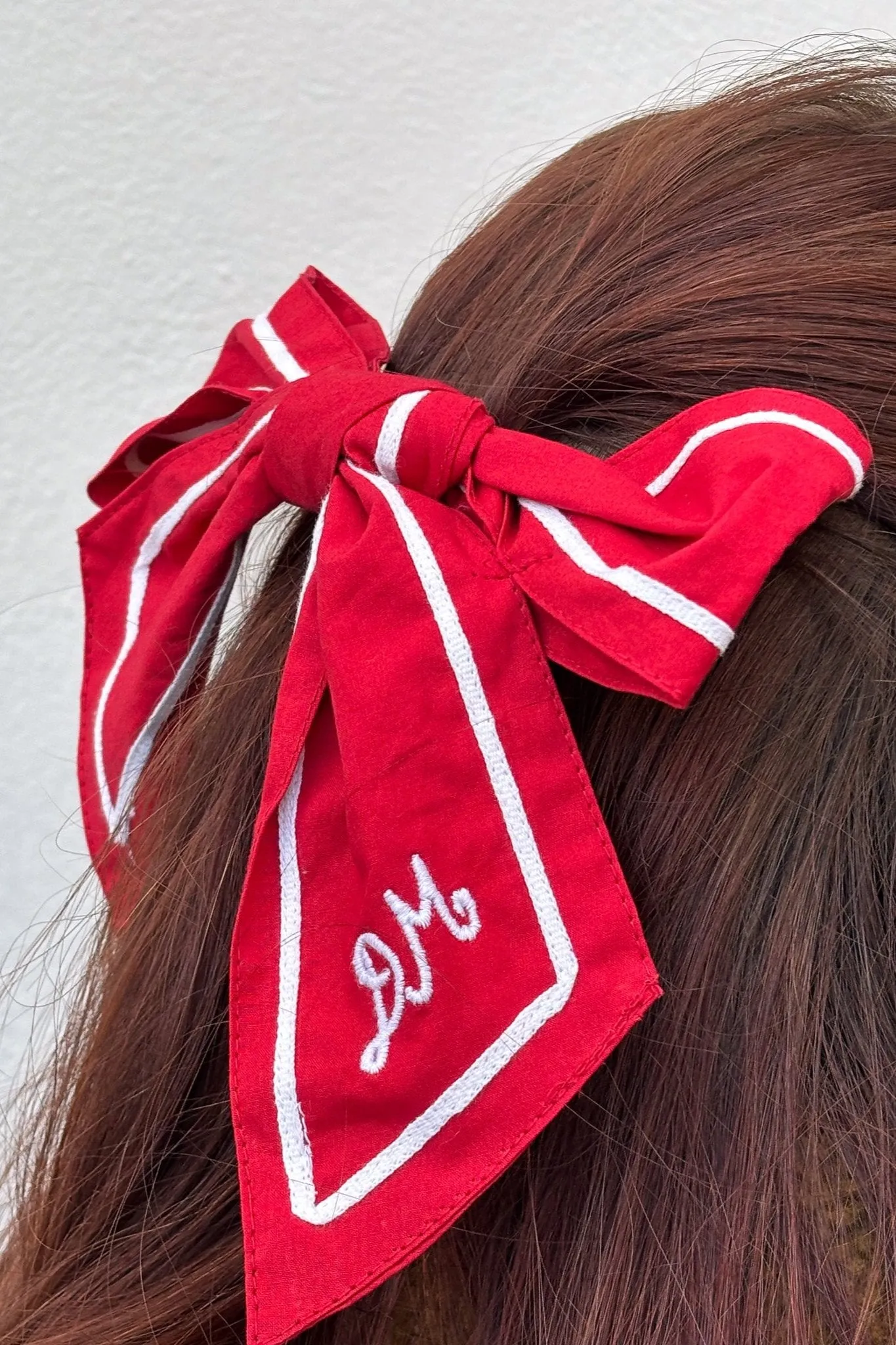 Damson Madder Sailor Bow Red and White Hairclip