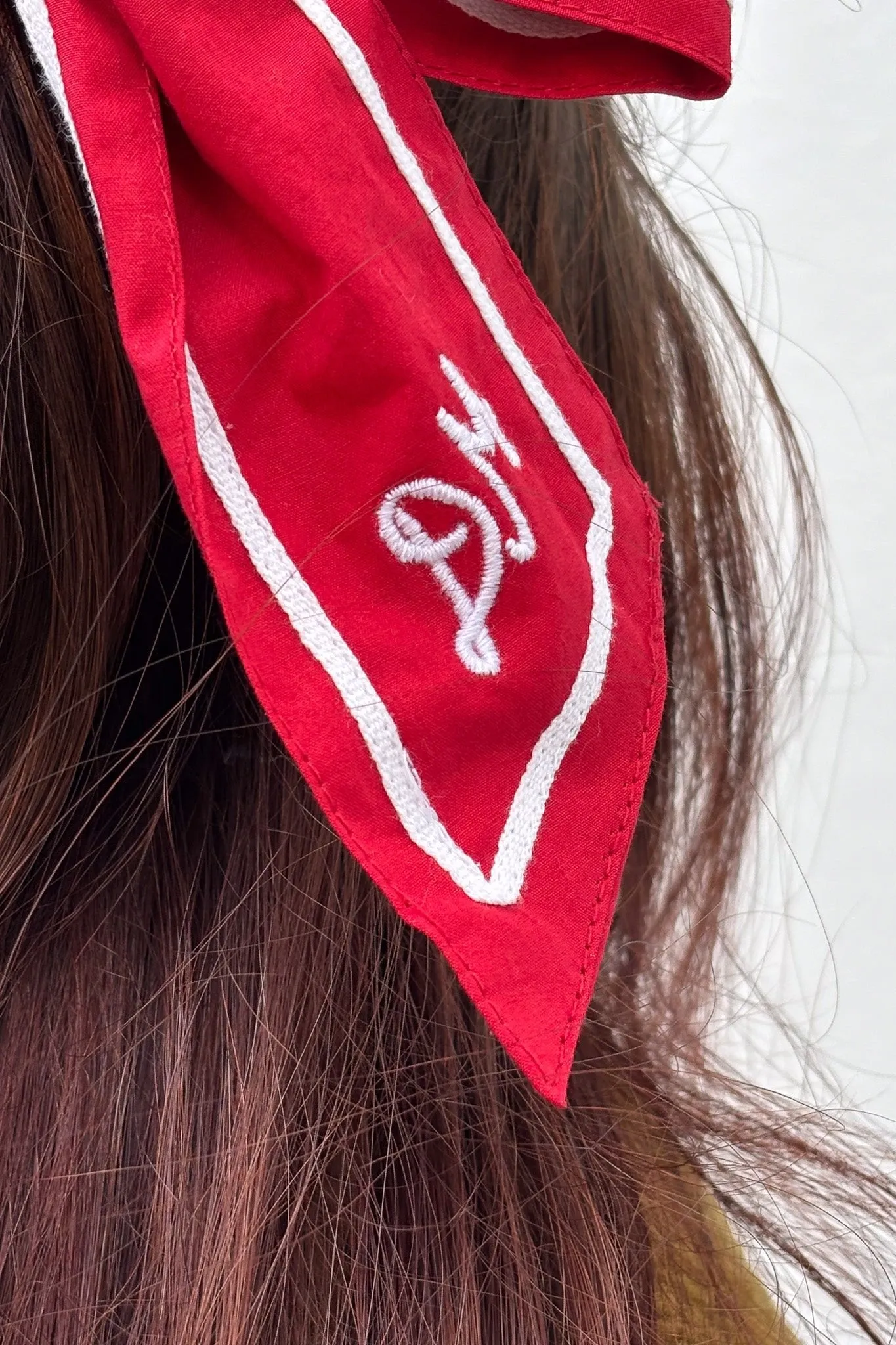 Damson Madder Sailor Bow Red and White Hairclip