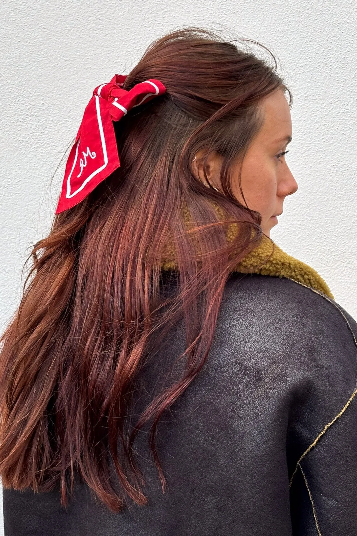 Damson Madder Sailor Bow Red and White Hairclip
