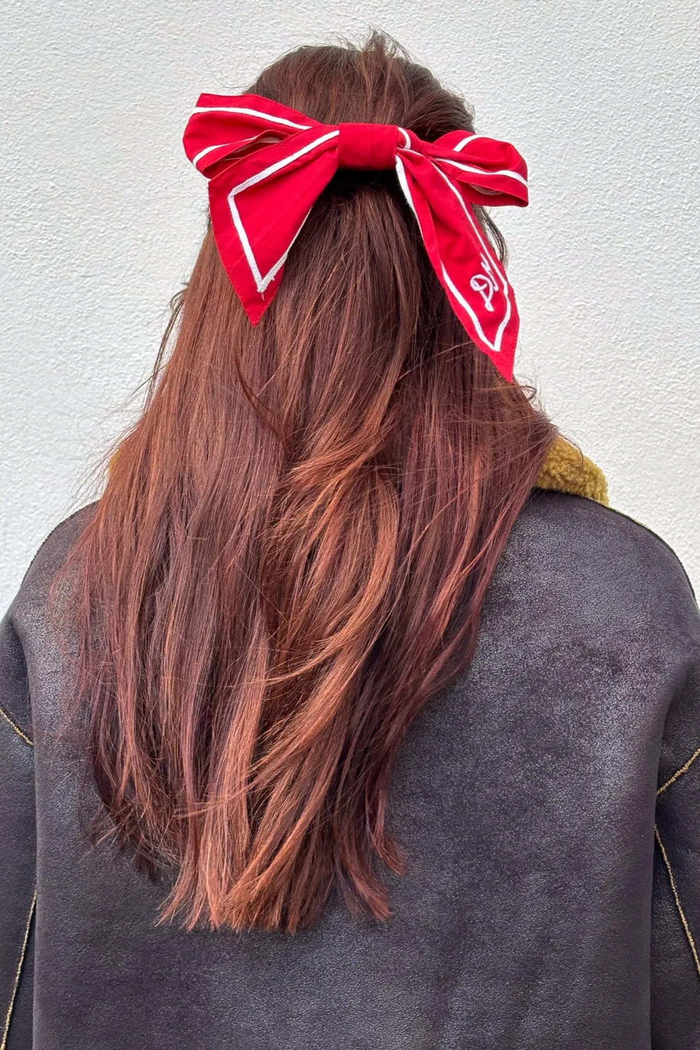 Damson Madder Sailor Bow Red and White Hairclip