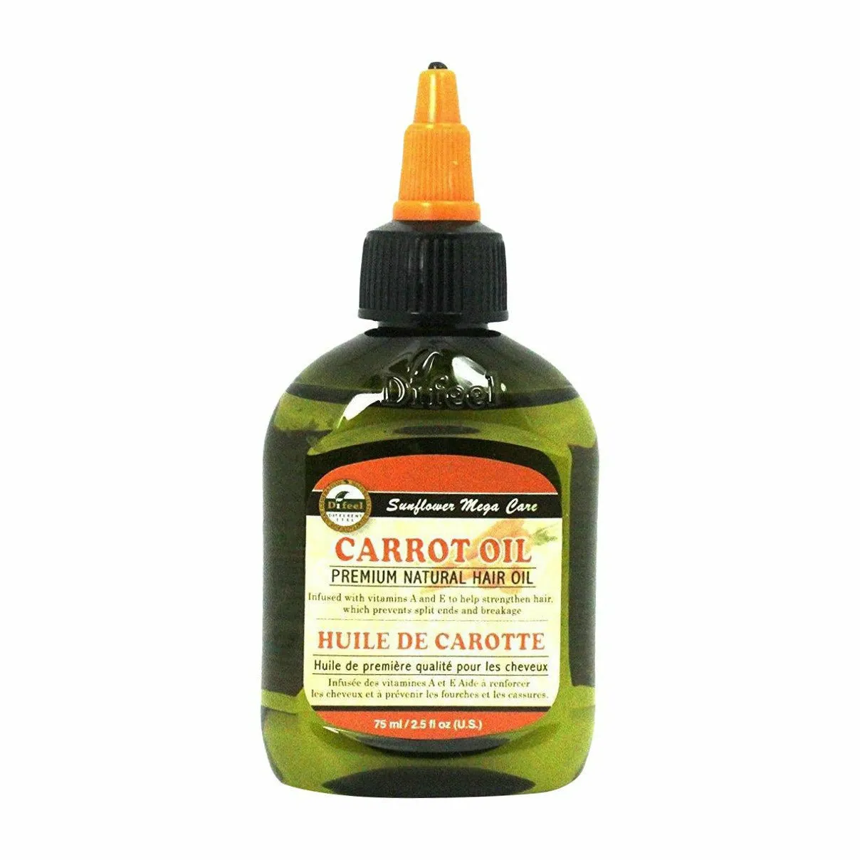 Difeel: Premium Natural Hair Oil - Carrot Oil 2.5 oz