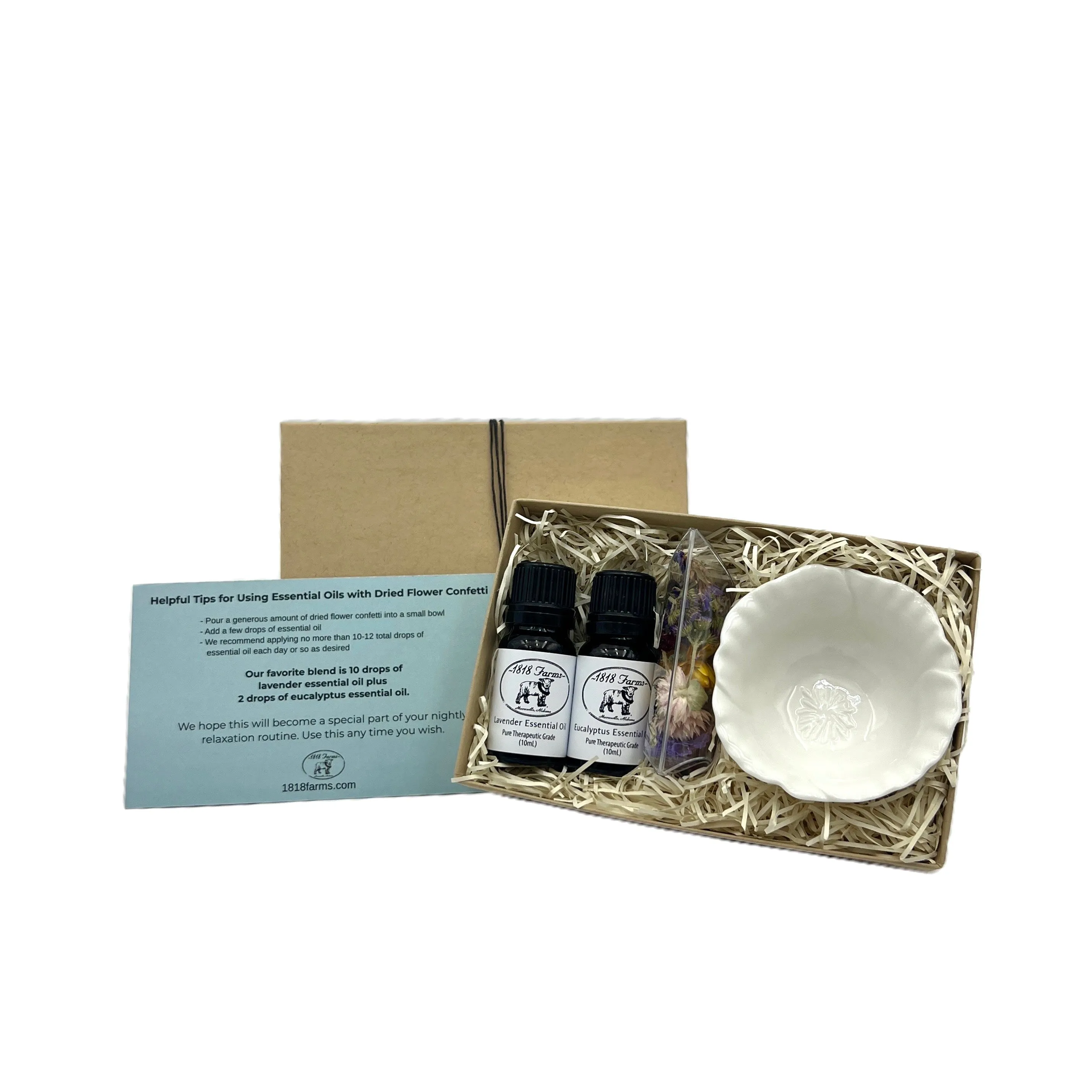 Dried Flower Confetti and Essential Oil Gift Set