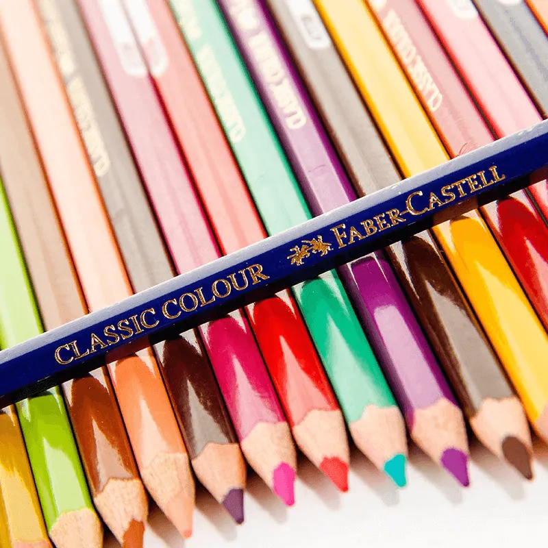 Faber-Castell 100 Classic Sketch Coloured Pencils Tin Set Sharpener