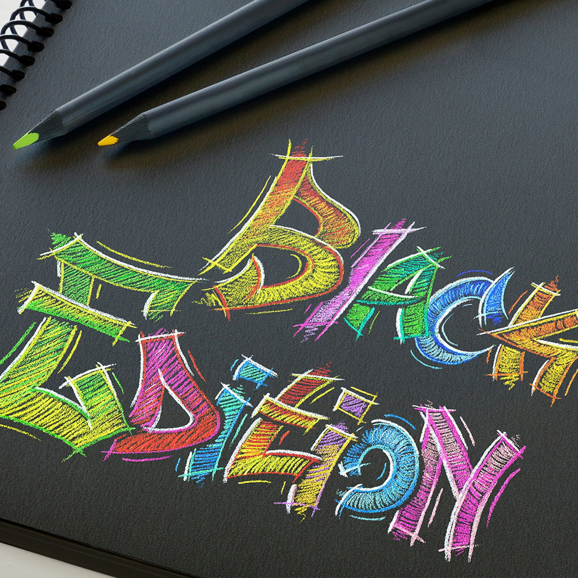 Faber-Castell Black Edition Colour Pencils - Set of 12 Neon and Pastel Colours