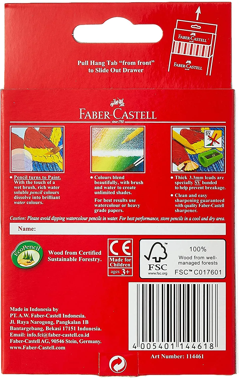 FABER-CASTELL Cardboard 12 Color Half Size Pencils (Parrot)