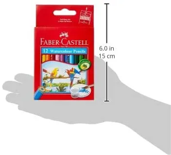 FABER-CASTELL Cardboard 12 Color Half Size Pencils (Parrot)