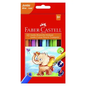 Faber-Castell - Jumbo Triangular Colouring Pencils - Box of 12