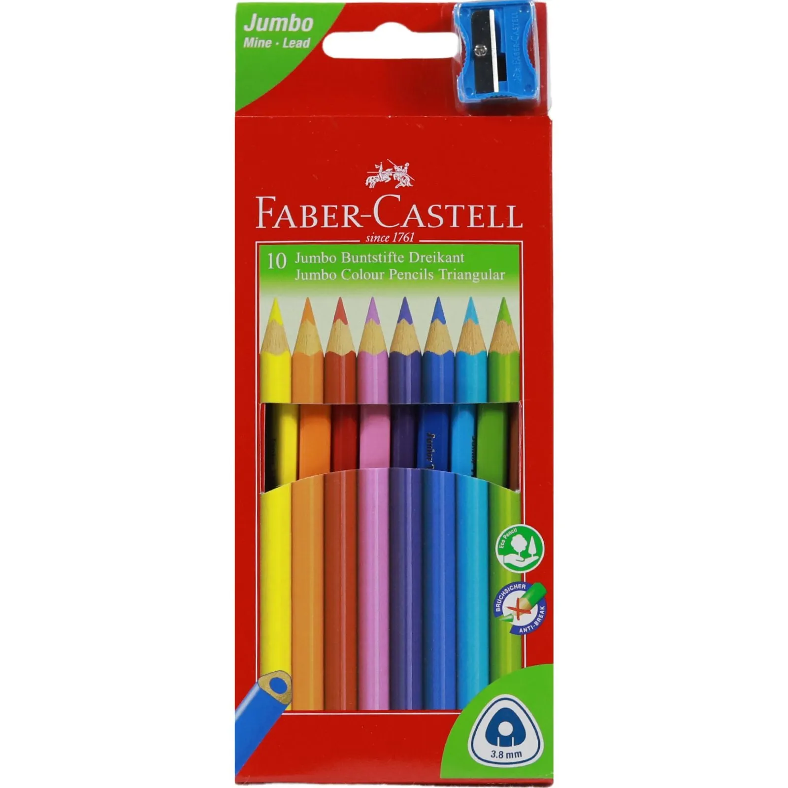 Faber-Castell - Junior Triangular Colouring Pencils - Box of 10
