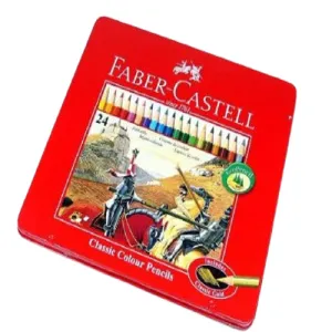 FABER-CASTELL Metal Tin 24 Color Classic Line-(115825)