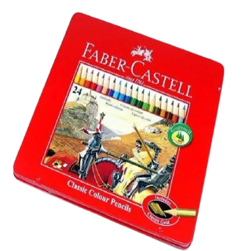 FABER-CASTELL Metal Tin 24 Color Classic Line-(115825)