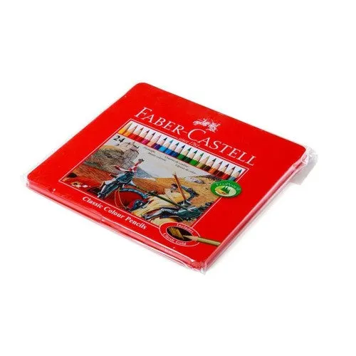 FABER-CASTELL Metal Tin 24 Color Classic Line-(115825)