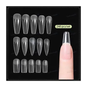 French Acrylic False Nail Tips- أطراف الأظافر
