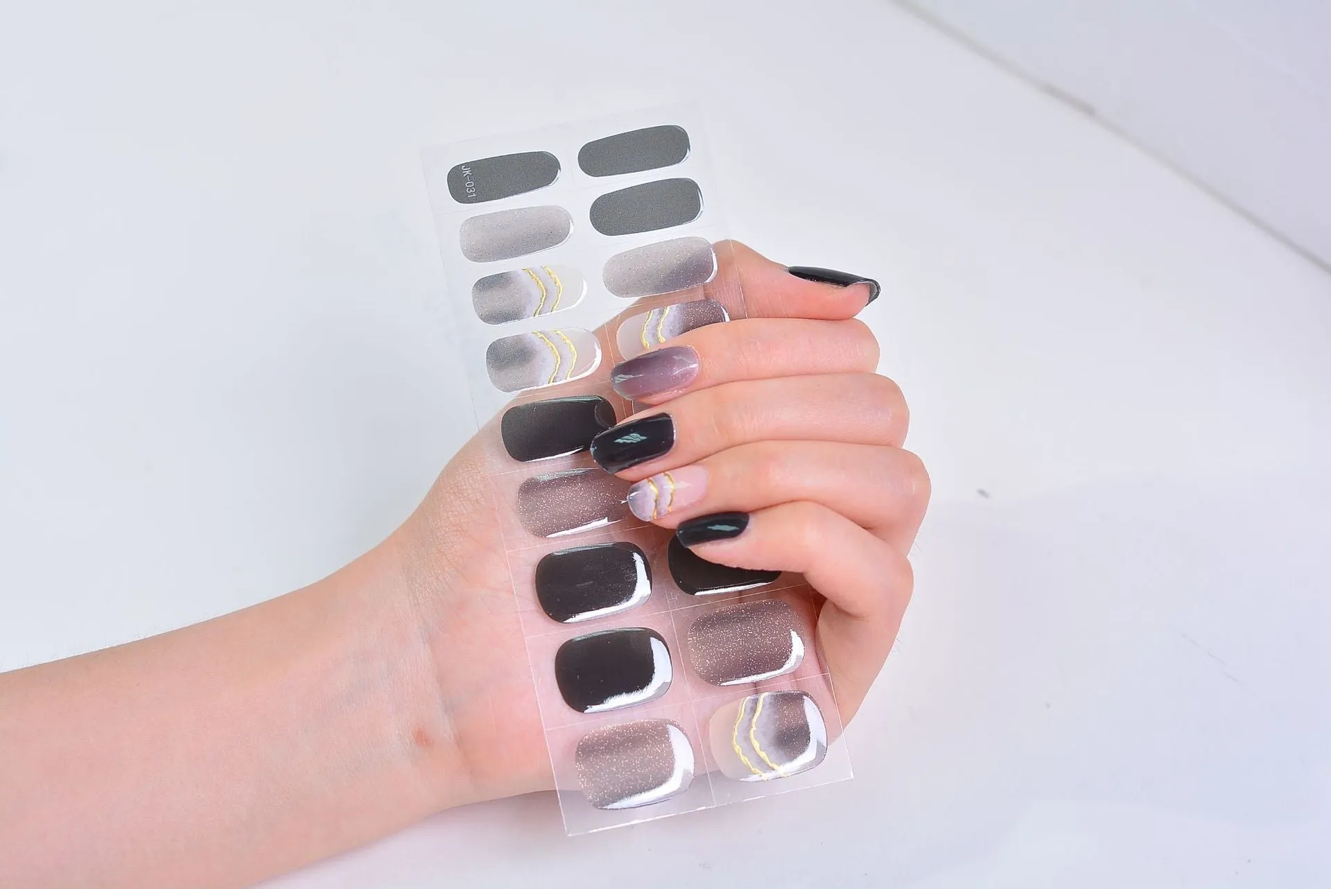 Gel Nail Stickers Bronzing 3D Nail Sticker