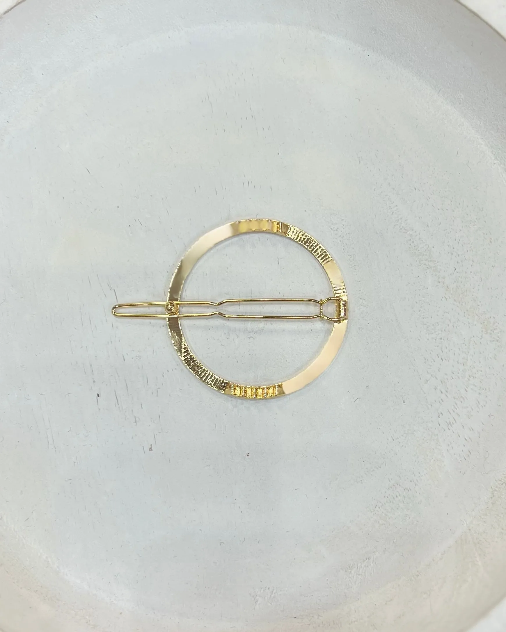 Gold Circle Hair Clip