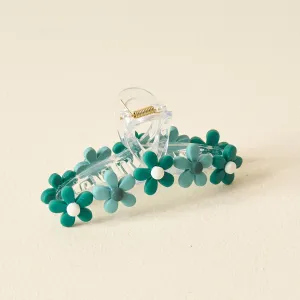 Green Daisy Claw Clip