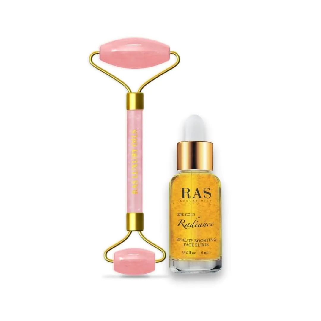 GWP Rose Quartz Face Roller Massage Tool