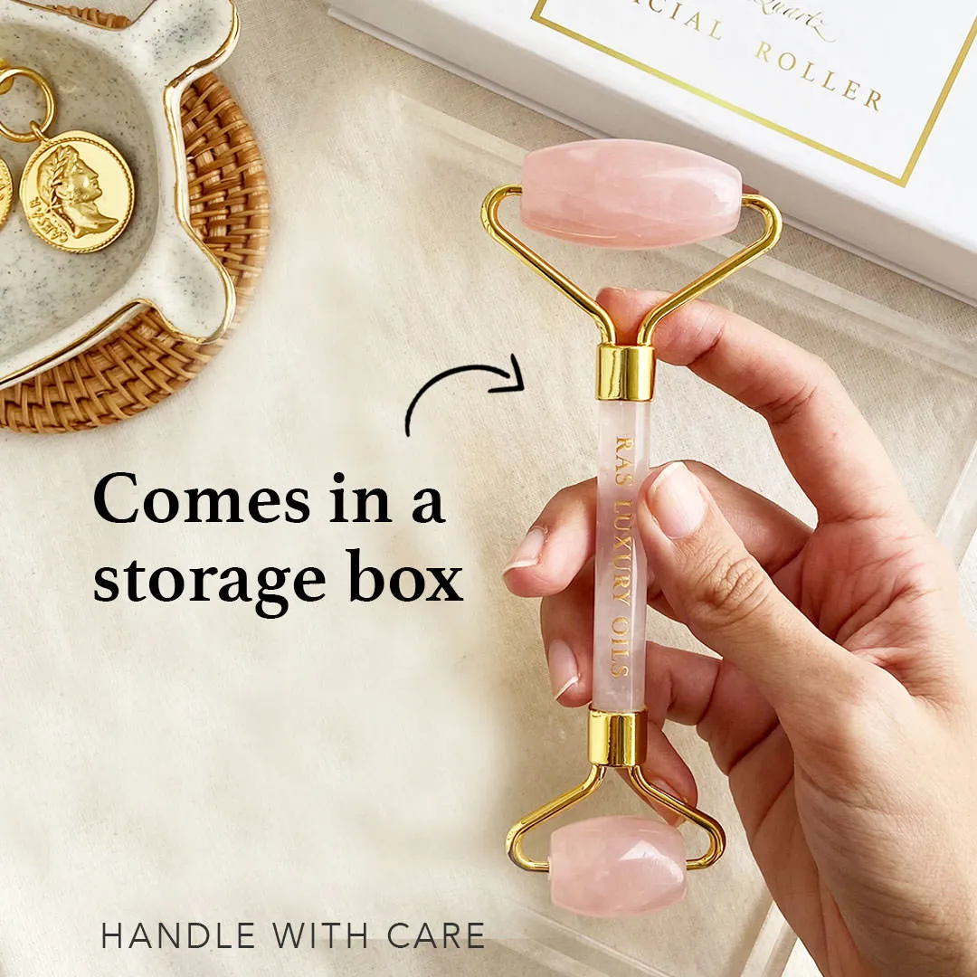 GWP Rose Quartz Face Roller Massage Tool