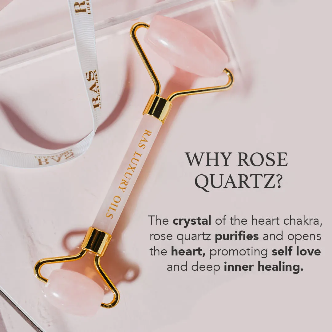 GWP Rose Quartz Face Roller Massage Tool