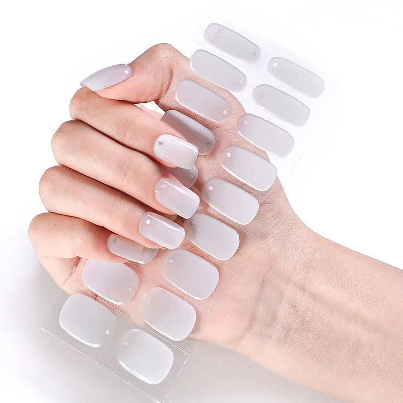 Internet Celebrity Semi-baked Gel Nail Sticker Waterproof And Durable 3d Paper Patch