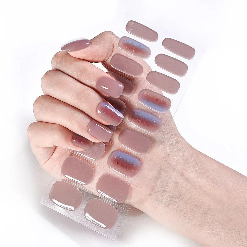 Internet Celebrity Semi-baked Gel Nail Sticker Waterproof And Durable 3d Paper Patch