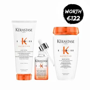 Kérastase Nutritive Shampoo, Conditioner & Serum Dry Hair Bundle