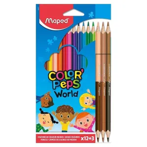 Maped Color'Peps World Colouring Pencils (15 Pack)