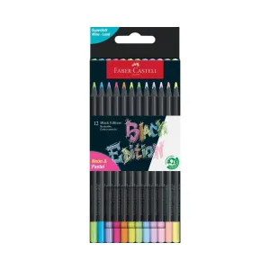 Neon & Pastel Colour Pencils Black Edition Faber-Castell