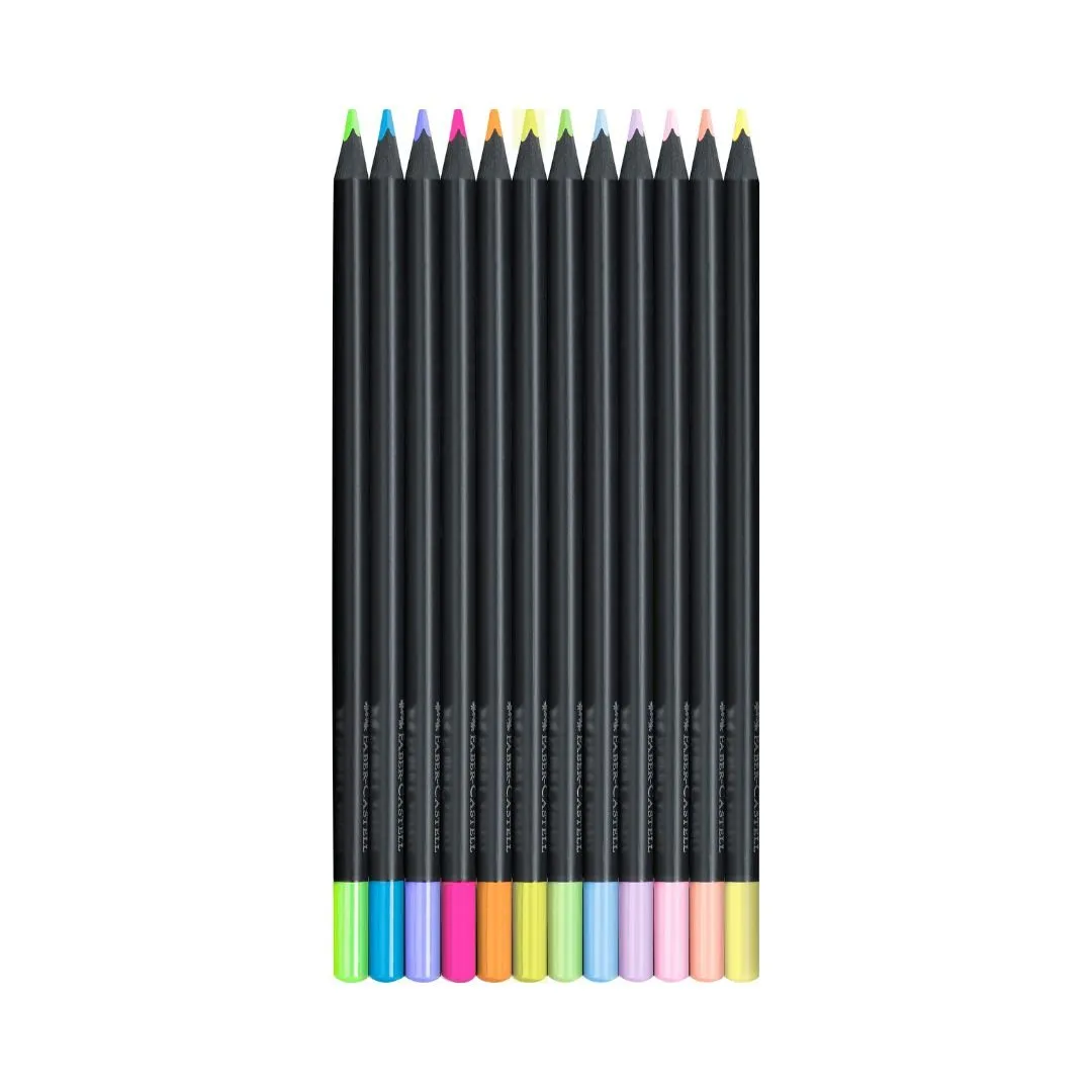 Neon & Pastel Colour Pencils Black Edition Faber-Castell