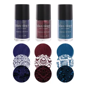 Nightshade: 3-Piece Gold Shimmer Stamping Polish Set