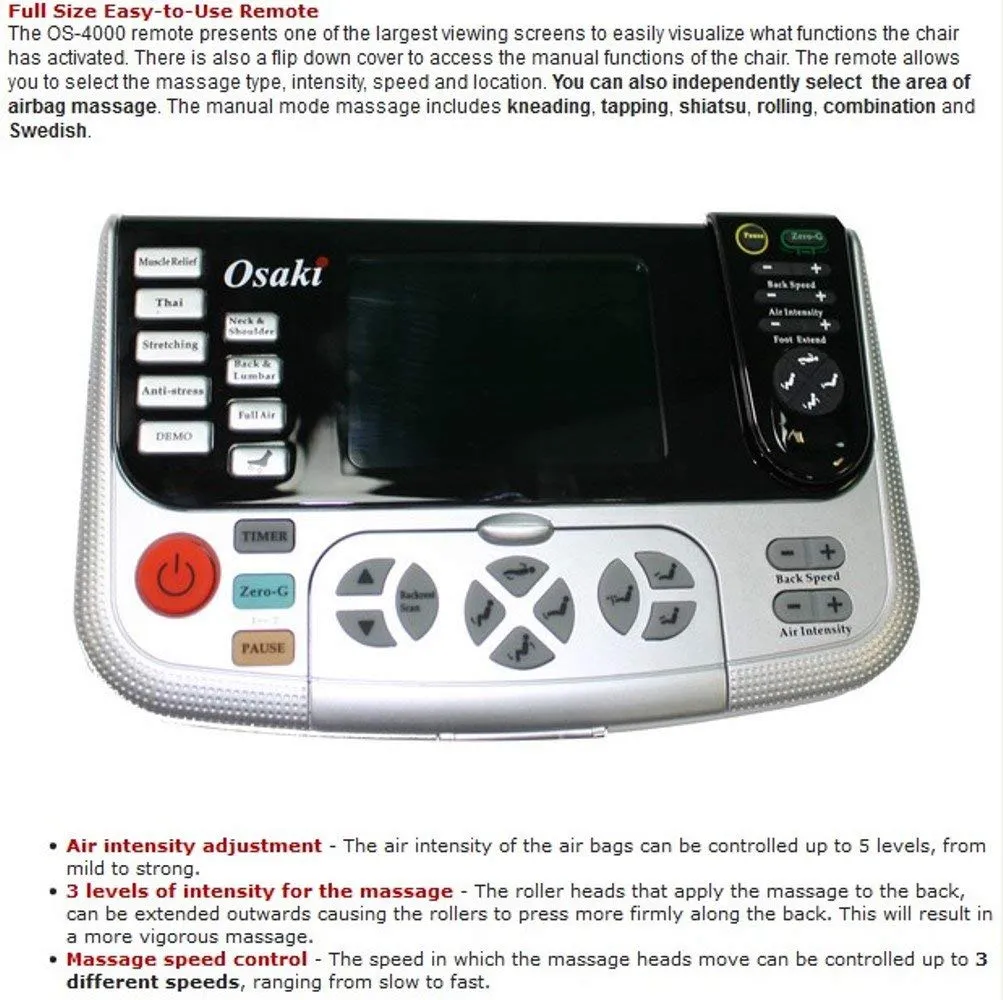Osaki OS-4000T Massage Chair