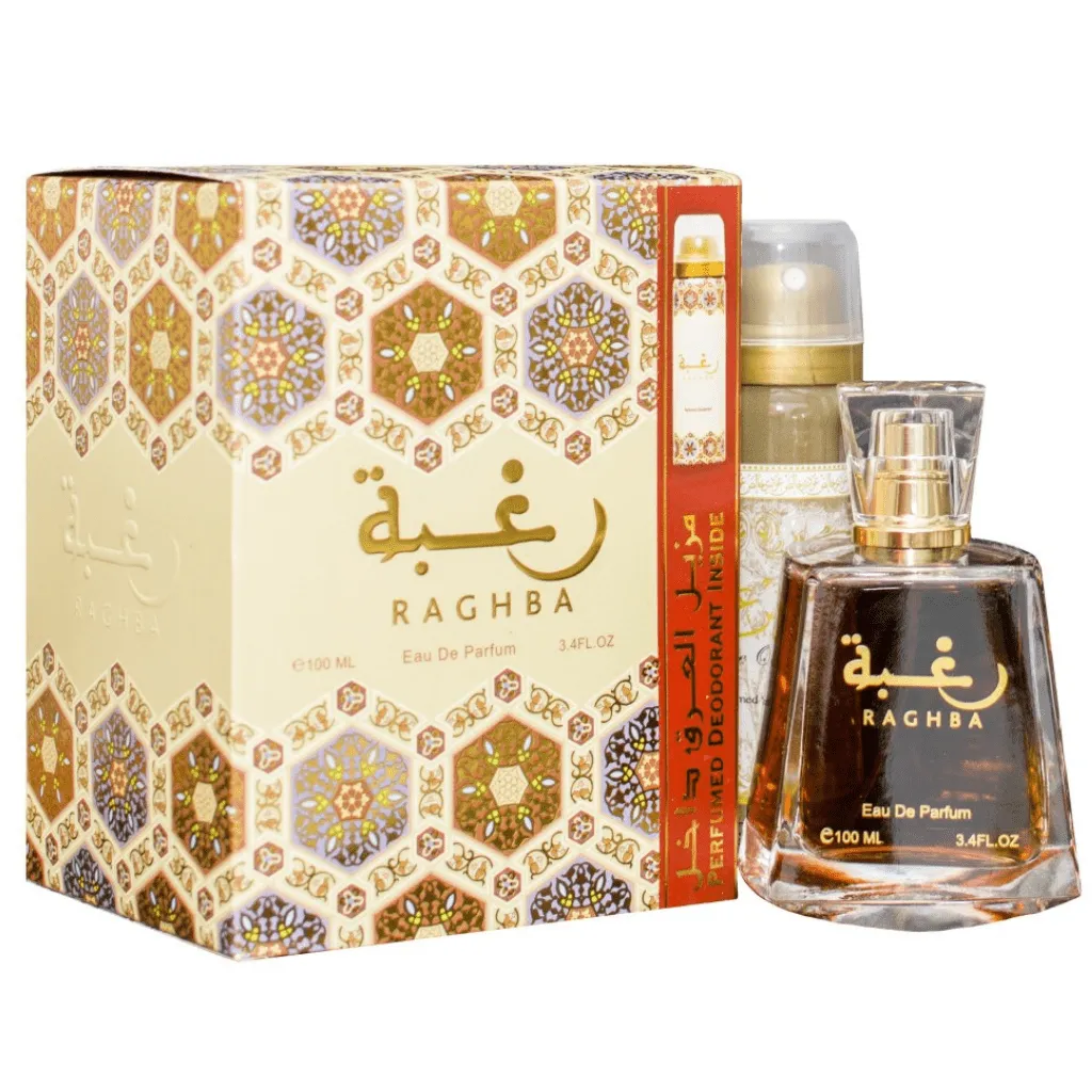 Raghba Unisex Perfume EDP - 100ML (3.4oz) W/ Deo By Lattafa