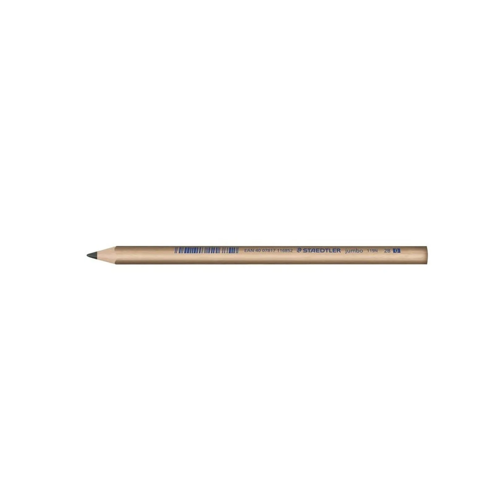 Staedtler 12 Jumbo Triangular 2B Pencils Natural Wood