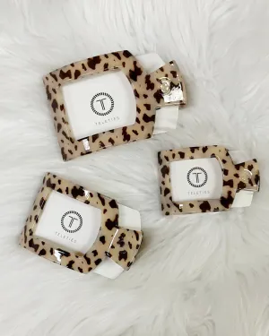 TELETIES Blonde Tortoise Square Flat Hair Clip