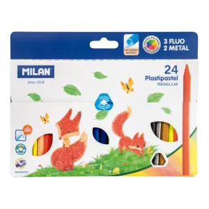Triangular Plastipastel (contains 3 fluo and 2 metal colours)