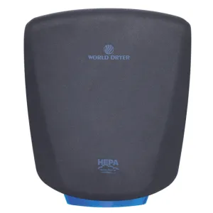 World Dryer VERDEdri Q-962A2 Suface-Mounted ADA Hand Dryer, Aluminum, Graphite, Automatic